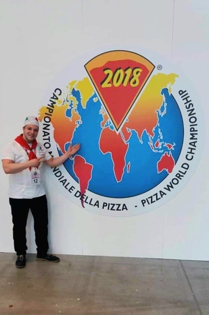 Chef Andrei bei der Weltmeisterschaft der Pizza 2018 unter 56 teilnehmenden Nationen